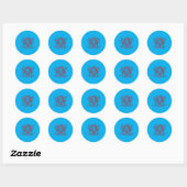 Grote Tonijn Ronde Sticker (Vel)