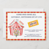 Grote Top Circus Carnaval Foto Vijfde Verjaardag Kaart (Achterkant)