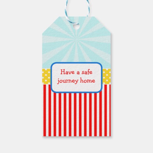 Grote Top Circus Kermis Cadeaubijsluiter Cadeaulabel (Achterkant)