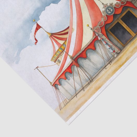 Grote Top Circus Tent 2 Decoupage papier (Detail)