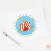 Grote top | Circustent | Circusthema Ronde Sticker (Envelop)