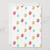 Grote top- en circusdieren 1e verjaardag kaart (Achterkant)