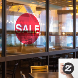 Grote transparante rode vensterverkoop Vinylkoelin Raamsticker