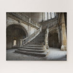 Grote trap in een Fantasy Verlaten Chateau Legpuzzel<br><div class="desc">Opnieuw bedacht vervallen grote trap met afbrokkelende stenen balustrade in een fantasie Frans chateau.</div>