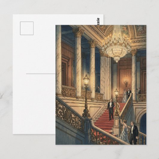 Grote trap in theater briefkaart (Voorkant / Achterkant)