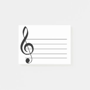 Grote treble Clef Musical Post-it Notes