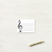 Grote treble Clef Musical Post-it Notes (Op bureau)