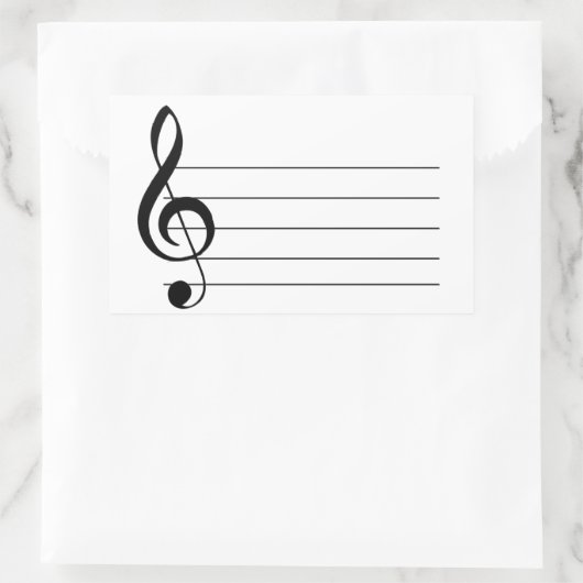 Grote Treble Clef Musical Sticker Label (Tas)