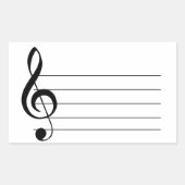 Grote Treble Clef Musical Sticker Label (Voorkant)