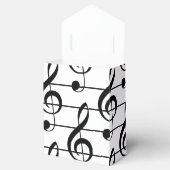 Grote Treble Clef Muzikaal Personeel Favor Box Bedankdoosjes (Geopend)