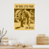 Grote treinen, kleine treinen houden van alle Post Poster (Keuken)