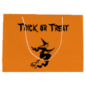 Grote Trick or treat vliegende heks Groot Cadeauzakje (Achterkant)