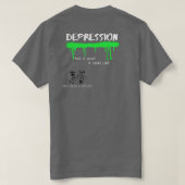 Grote trieste graffiti – Grijze Unisex T-shirt (Design achterkant)