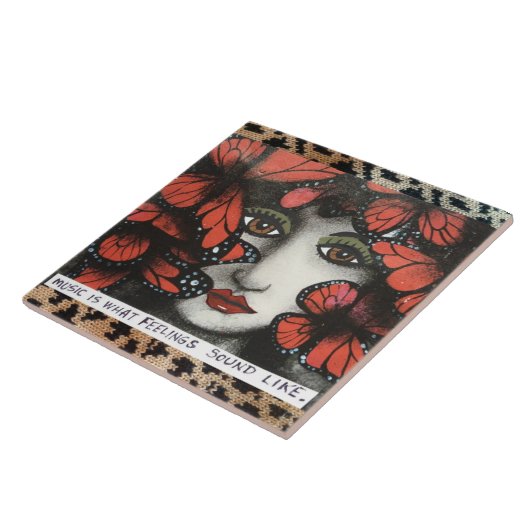 GROTE TRIVET-MUZIEK IS WAT GEVOELT ZOALS. TEGELTJE (Zijkant)