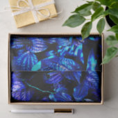 Grote Tropische Blauwe Palm blaast Hibiscus Decoup Tissuepapier (Geschenk)