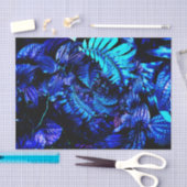 Grote Tropische Blauwe Palm blaast Hibiscus Decoup Tissuepapier (Craft)