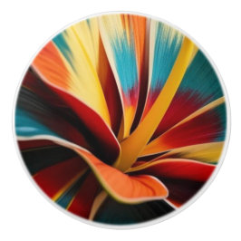 Grote tropische bloem keramische knop