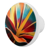 Grote tropische bloem keramische knop (Rechts)