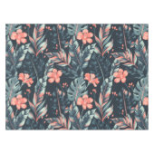 Grote tropische bloemen en bladeren tafelkleed (Voorkant (Horizontaal))
