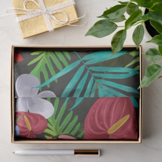 Grote Tropische bloemen Hibiscus Decoupage Tissuepapier (Geschenk)
