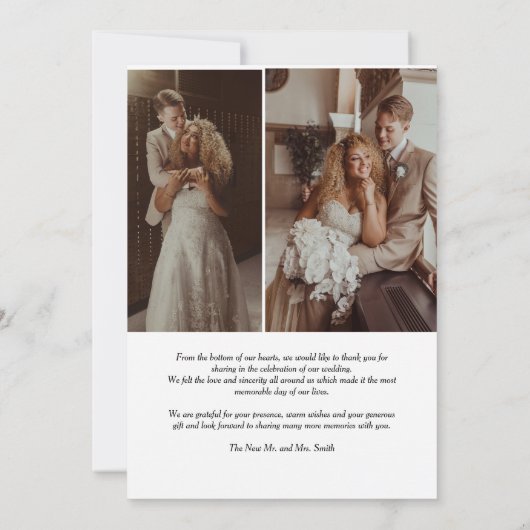 Grote Tropische Dank u Kaart met Botanische Foto (Achterkant)