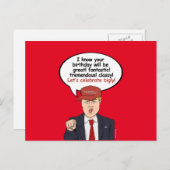Grote Trump Verjaardag Kaart - Laten we groots vie (Voorkant / Achterkant)