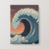 Grote tsunami-golf button (Voorkant)