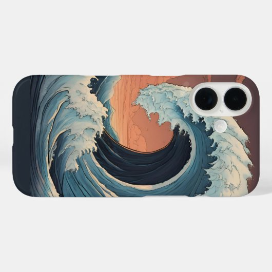 Grote tsunami-golf Case-Mate iPhone case (Achterkant (horizontaal))