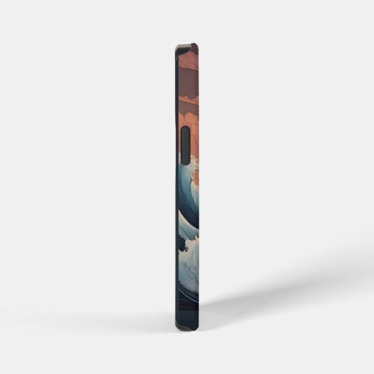 Grote tsunami-golf iPhone hoesje (Rechterkant)