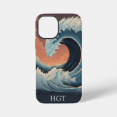 Grote tsunami-golf iPhone hoesje (Achterkant)