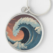 Grote tsunami-golf sleutelhanger (Voorkant)