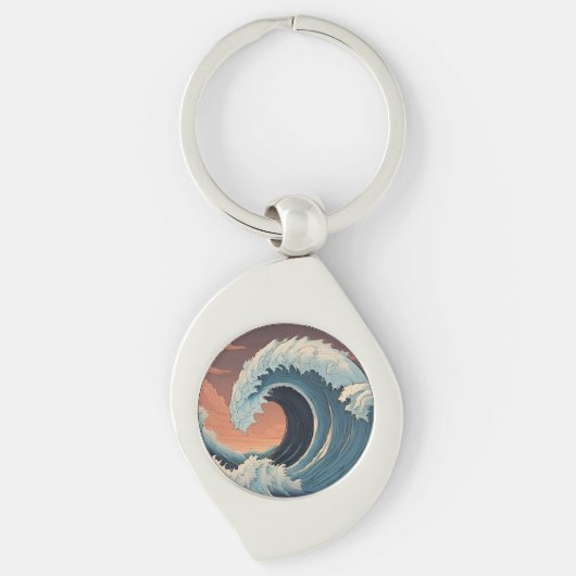 Grote tsunami-golf sleutelhanger (Voorkant)