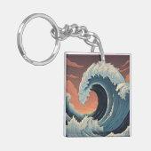 Grote tsunami-golf sleutelhanger (Voorkant Links)