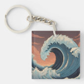 Grote tsunami-golf sleutelhanger (Voorkant)