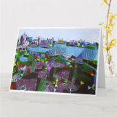 Grote tuinen van de Bay Art Kaart (Gele Bloem)