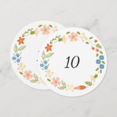 Grote Tuinfeest Aangepaste Tafel Nummerkaart Kaart (Voorkant / Achterkant)