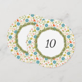 Grote Tuinfeest Aangepaste Tafel Nummerkaart Kaart (Voorkant / Achterkant)