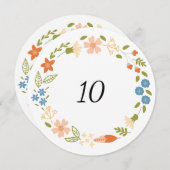 Grote tuinfeest aangepaste tafel nummertje kaart (Voorkant / Achterkant)