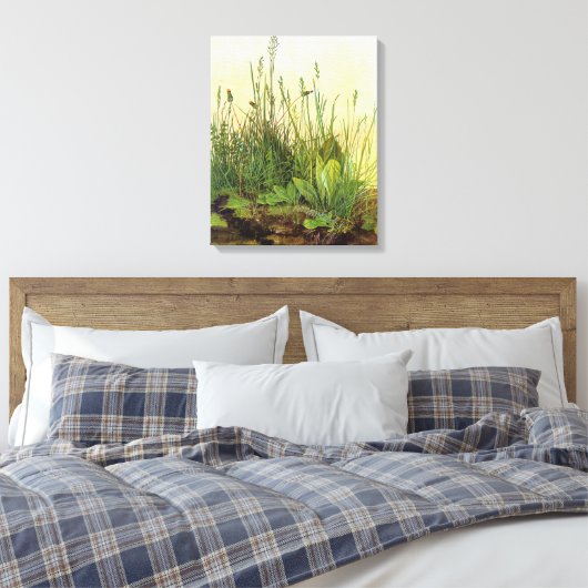 Grote Turf - Albrecht Durer - c1503 Canvas Afdruk (Insitu (Slaapkamer))
