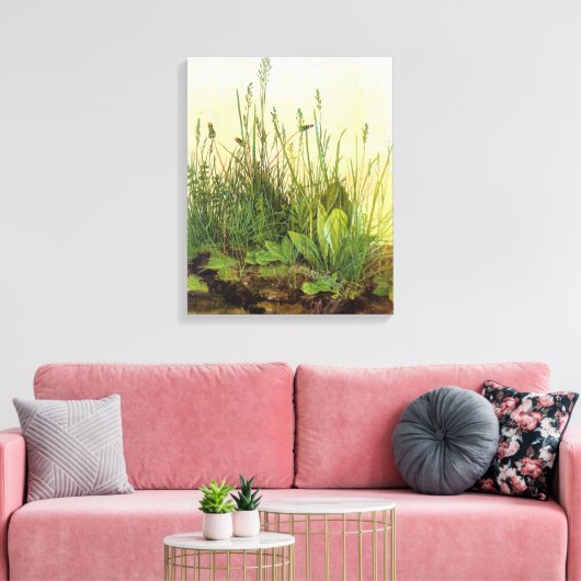Grote Turf - Albrecht Durer - c1503 Canvas Afdruk (Insitu (Woonkamer))