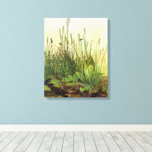 Grote Turf - Albrecht Durer - c1503 Canvas Afdruk (Insitu (Houten vloer))
