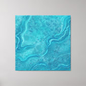 Grote Turquoise Marble Wall Art Decor Canvas Afdruk (Voorkant)