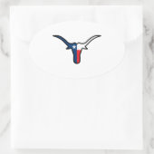 GROTE TX LONGHORN OVALE STICKER (Tas)