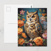 grote uil briefkaart (Voorkant / Achterkant)