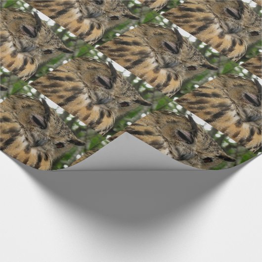 Grote Uil Bubo Bubo Boo- Halloween-serie Cadeaupapier (Hoek)