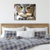 Grote Uil (Bubo virginianus) Canvas Afdruk (Insitu (Slaapkamer))