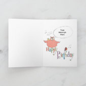 Grote Uil en Weinig Kaart van de Verjaardag van de (Binnen)