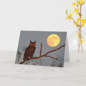 Grote Uil | Volle Maan Kaart (Gele Bloem)