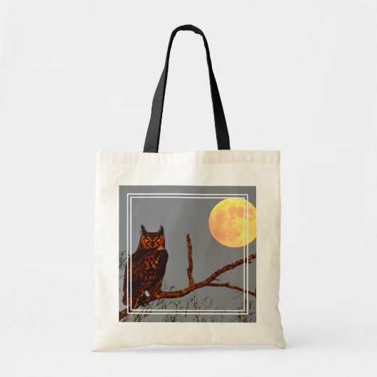Grote Uil | Volle Maan Tote Bag (Voorkant)