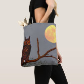 Grote Uil | Volle Maan Tote Bag (Dichtbij)